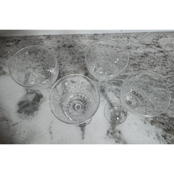 Rosenthal Motif Small Crystal Wine Glasses Set Of 4 Signed Retired. - Picture 4 of 6